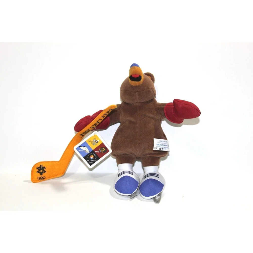 Official Mascot 2002 Olympic Salt Lake City Coal Plush Stuffed Bear Ice Hockey 9